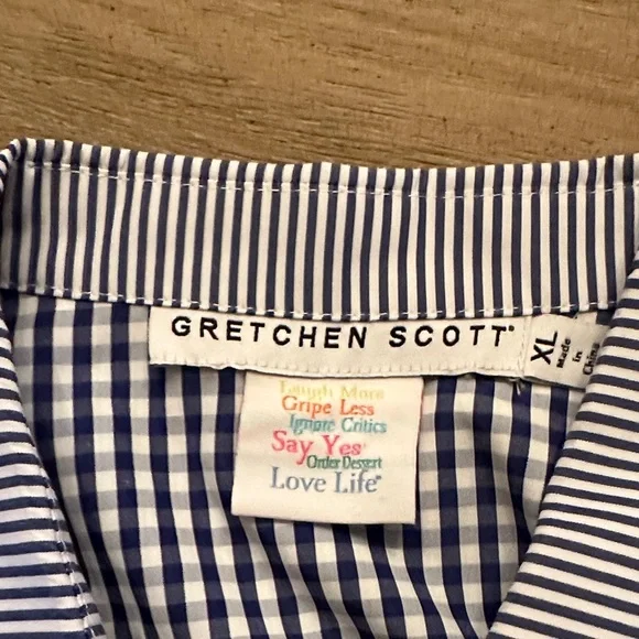 Gretchen Scott Designs Blue Striped Dress. Never worn - Picture 4 of 4
